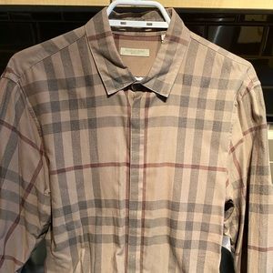 Burberry button down size large. Lightly worn.